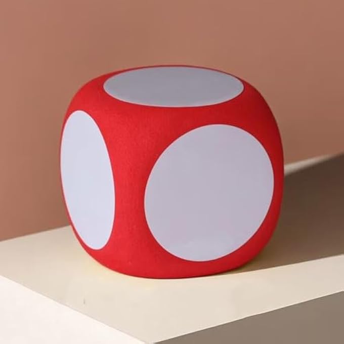 rayihni 6 PIECES DRY ERASE DICE DIY FOAM ROUNDED DICE WRITING DICE 6 SIDES COUNT CUBES GIANT BLANK DICE LARGE BLANK GAME DICE FOR TEACHING - Image 4